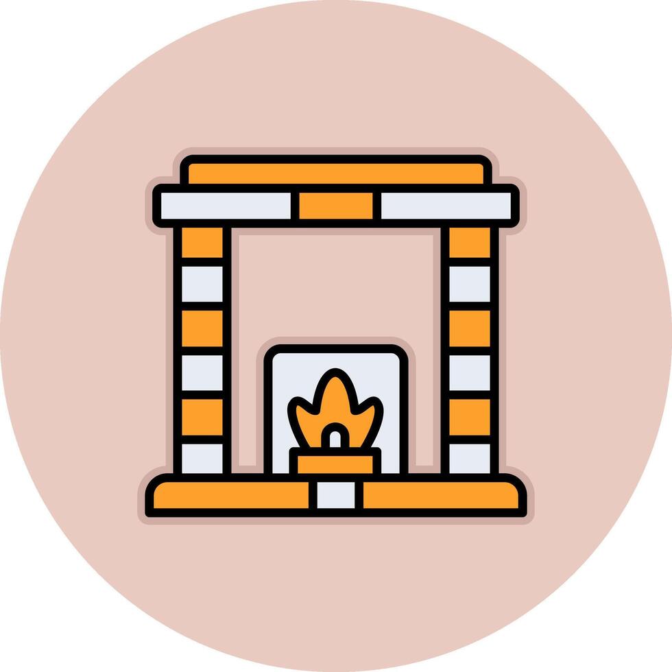 Fireplace Vector Icon