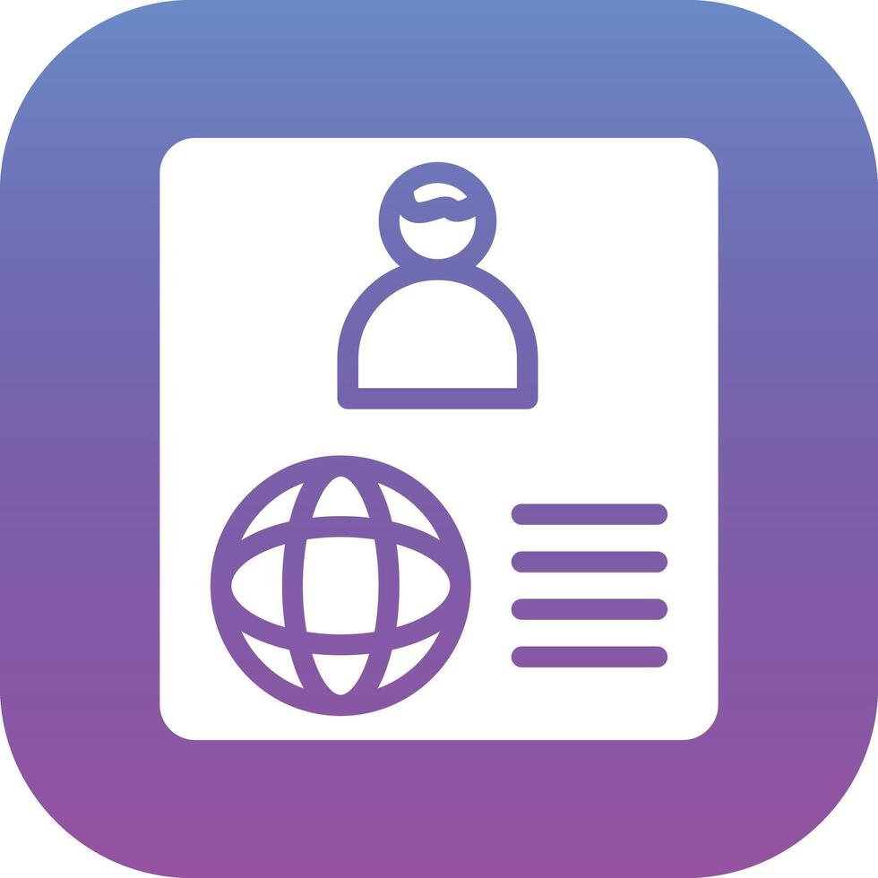 Passport Photo Vector Icon