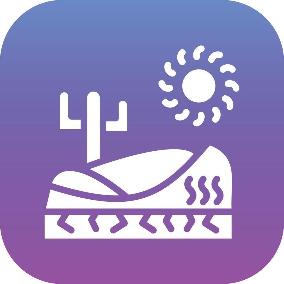 Desert Hot Weather Vector Icon