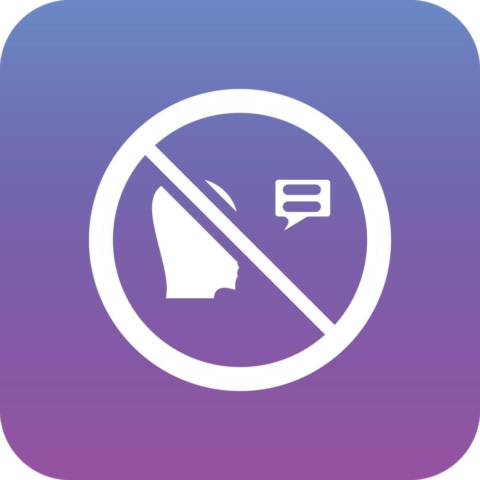 No Speak Vector Icon