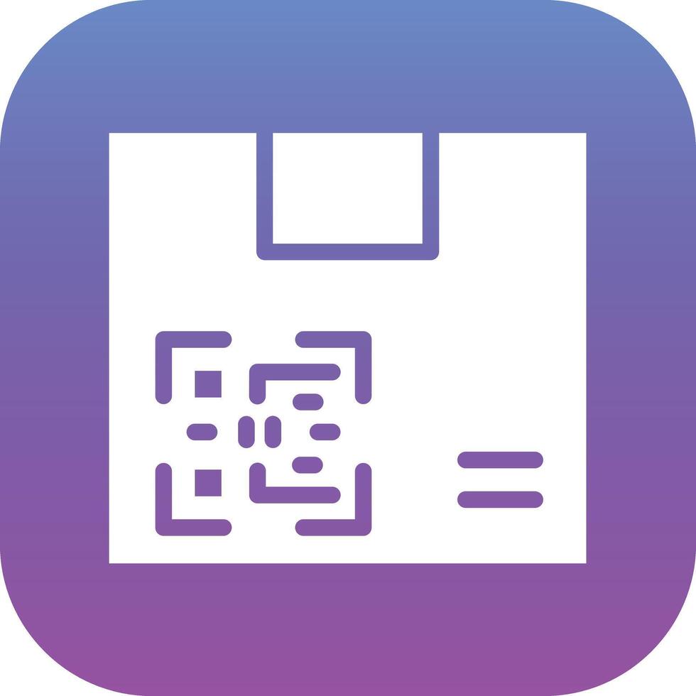 paquete qr código vector icono