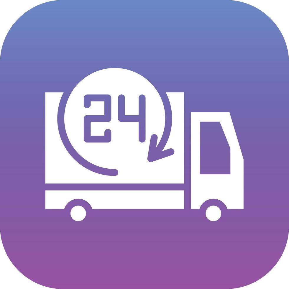 24 Hours Delivery Vector Icon