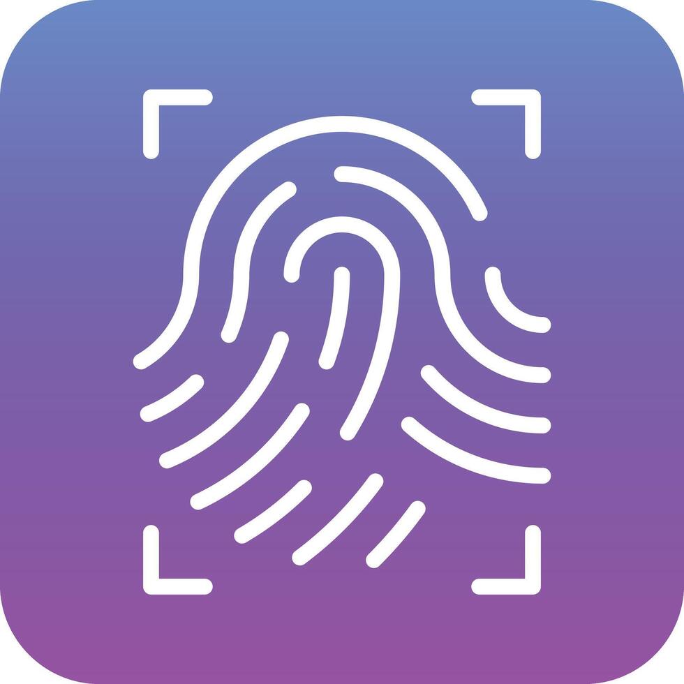 Fingerprint Scan Vector Icon