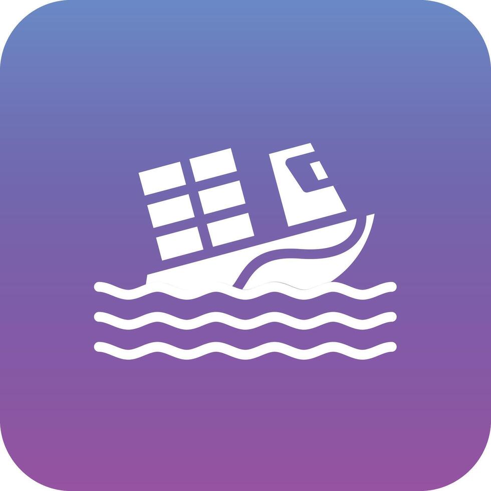 Boat Sink Vector Icon