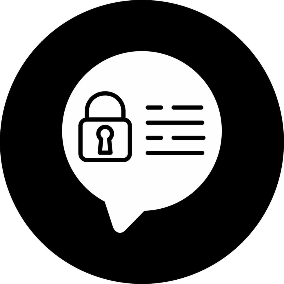 Chat Lock Vector Icon