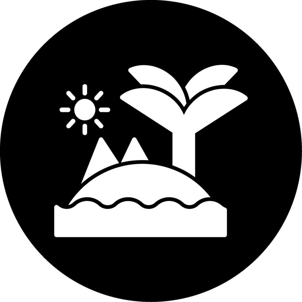 icono de vector de isla