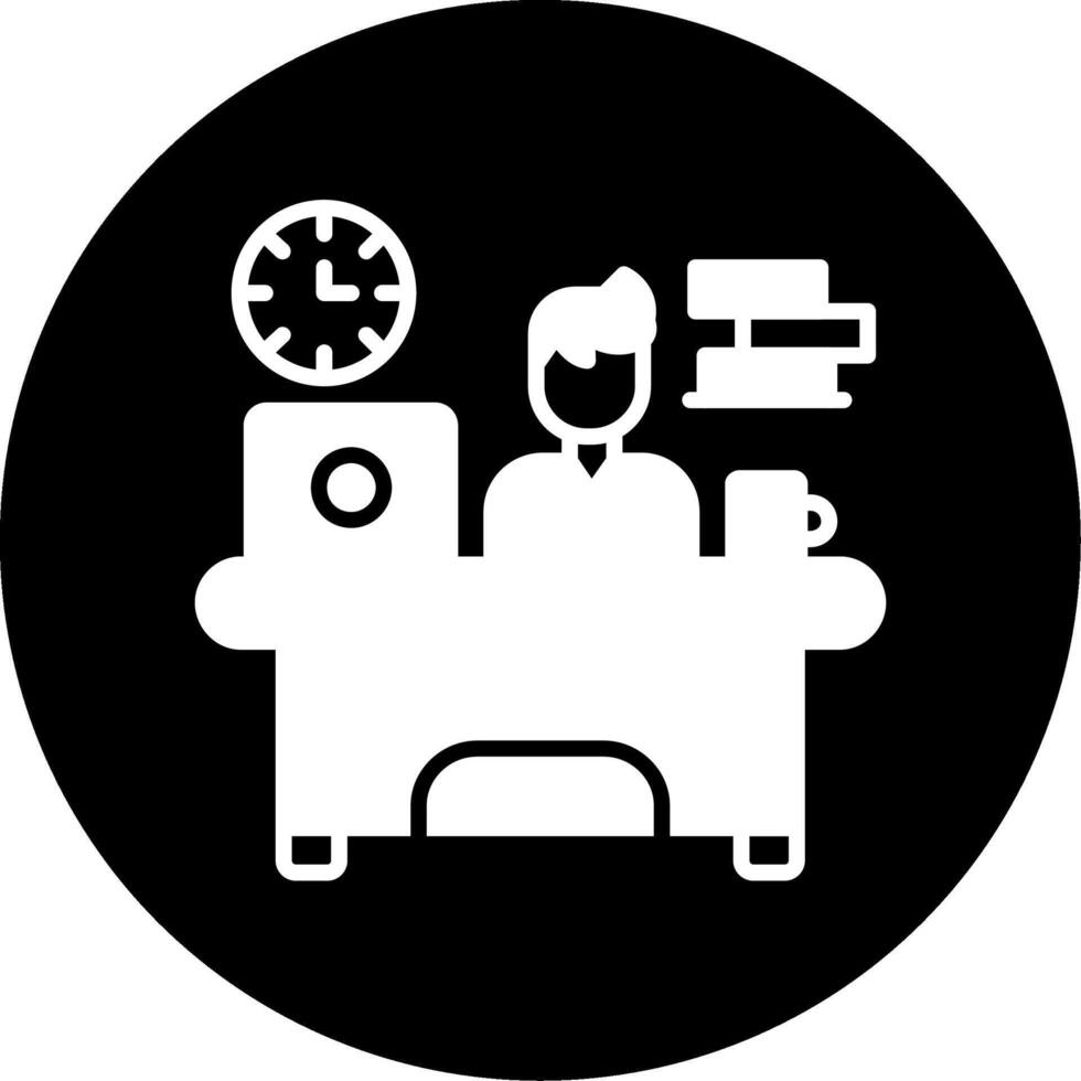 icono de vector de adicto al trabajo