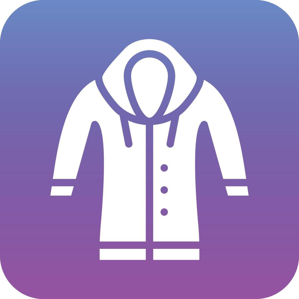 Man Raincoat Vector Icon