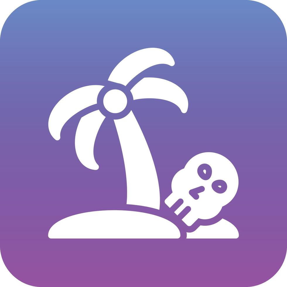 Skull Island Vector Icon