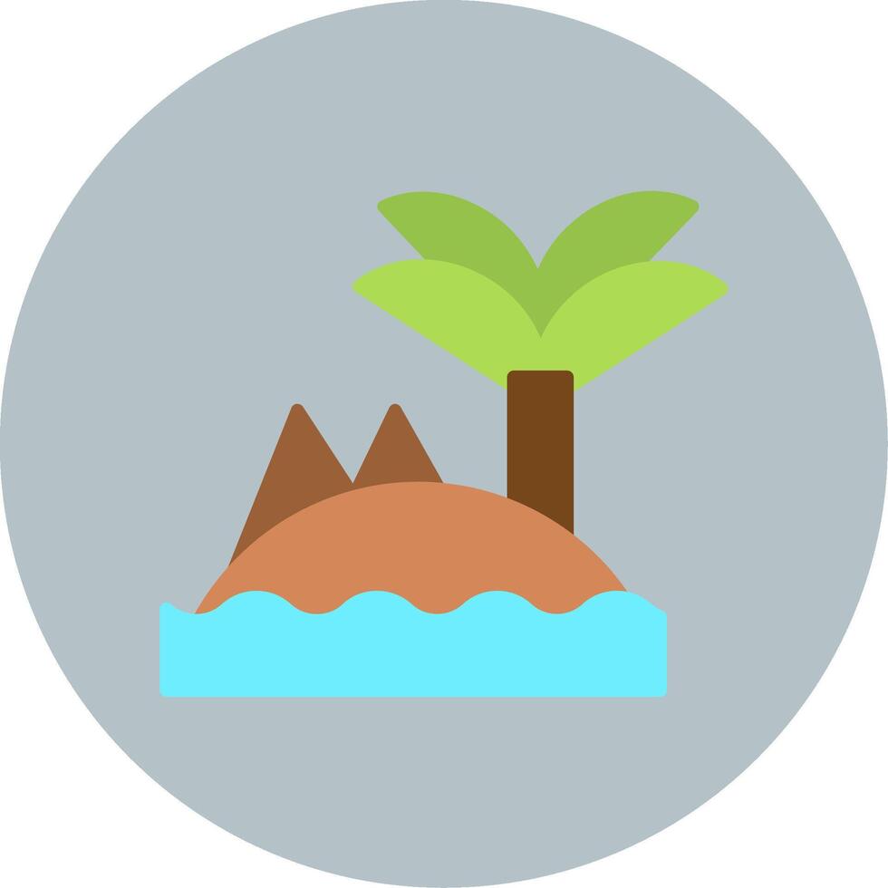 icono de vector de isla