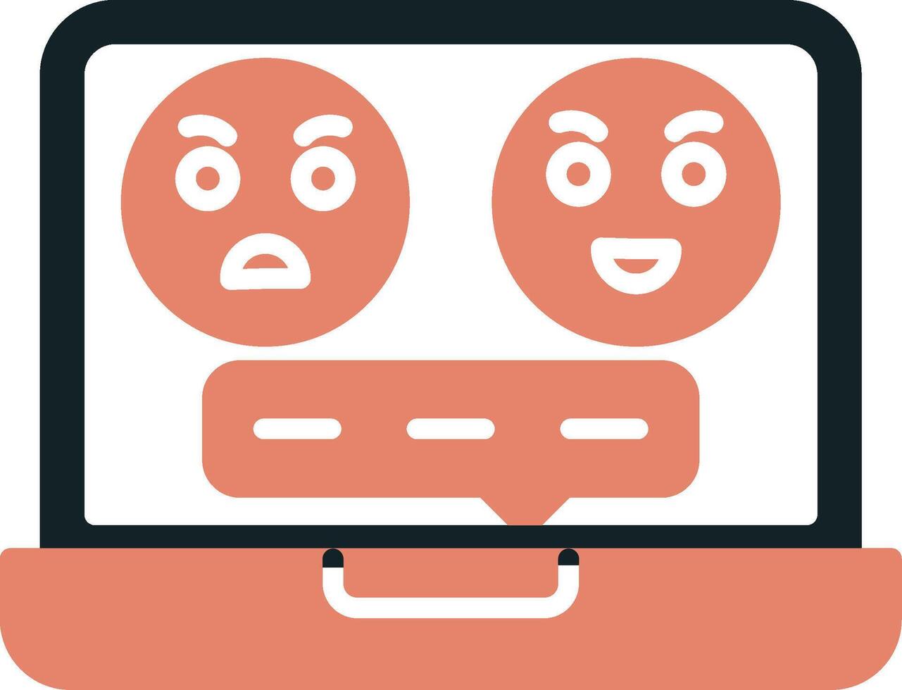 Laptop Chat Vector Icon