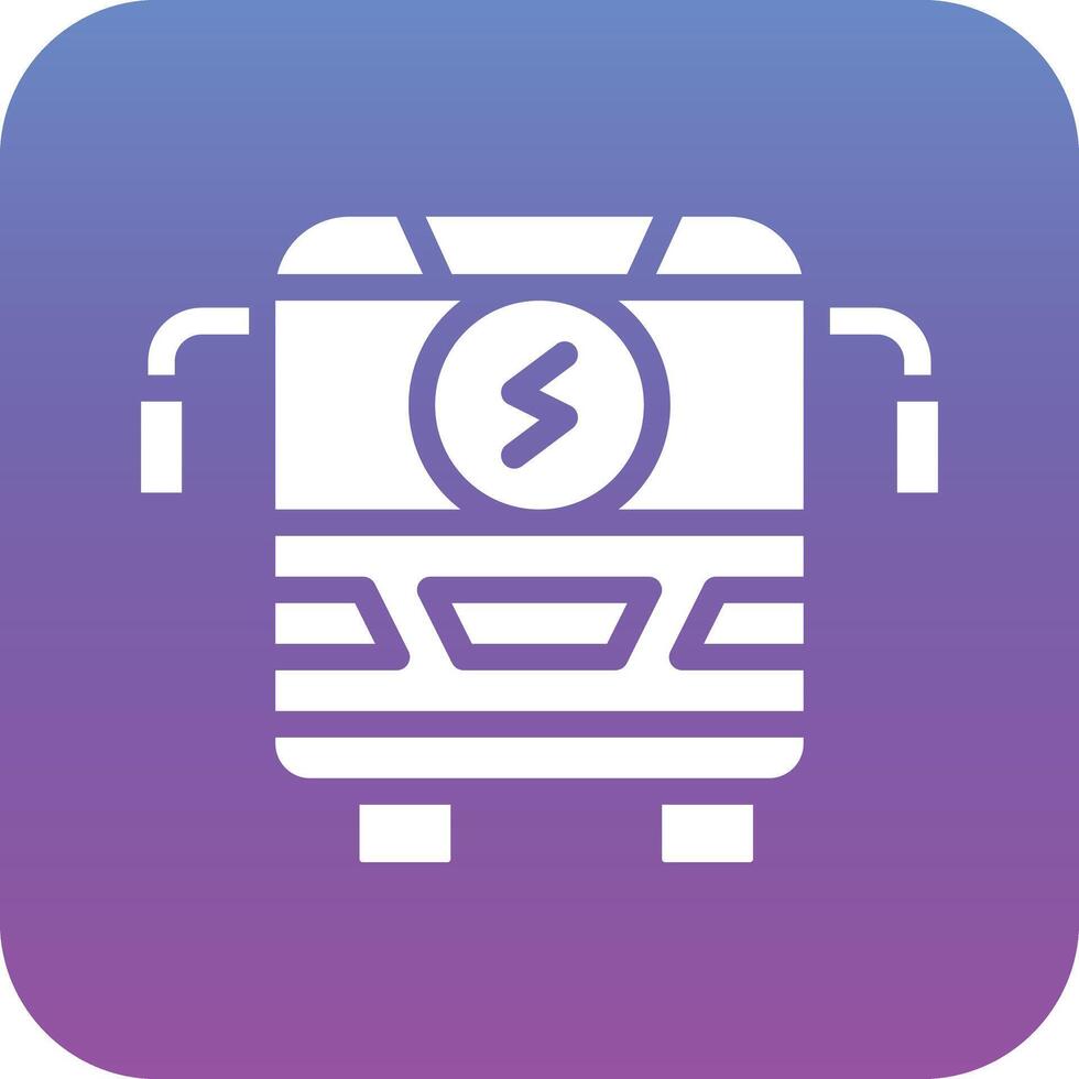 Electric Bus Vector Icon