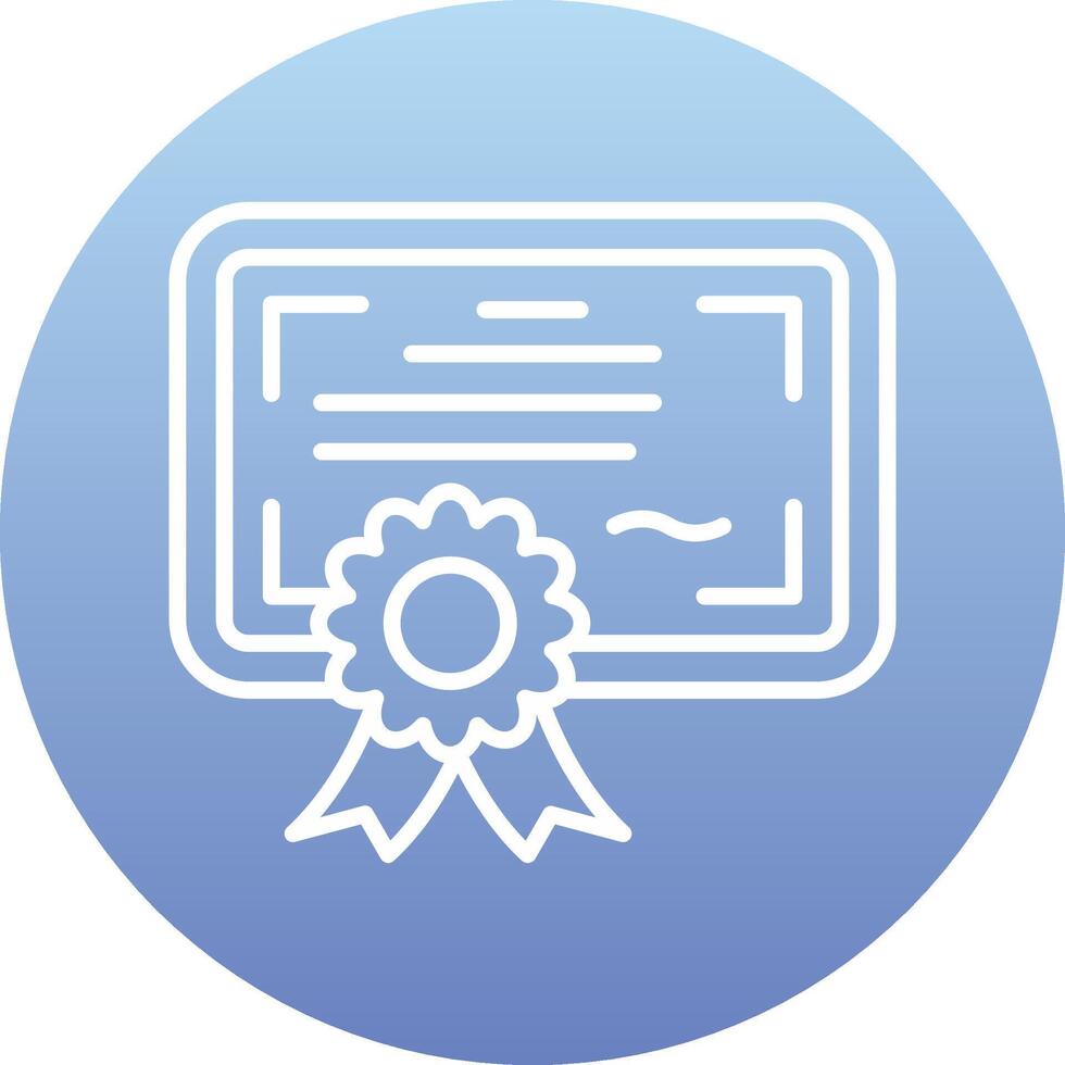 icono de vector de certificado