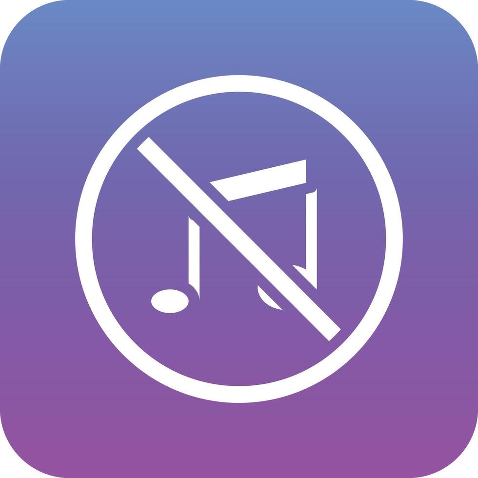 No Music Vector Icon