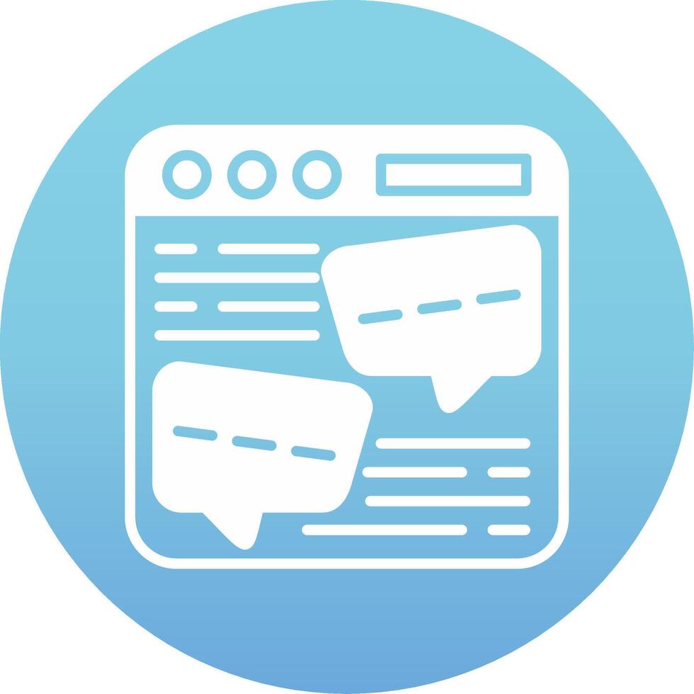 Browser Chat Vector Icon