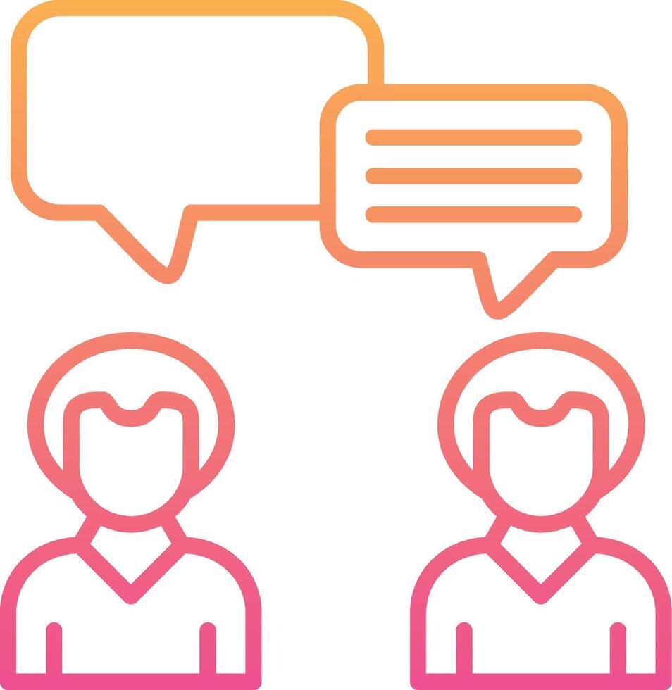 Couple Chat Vector Icon