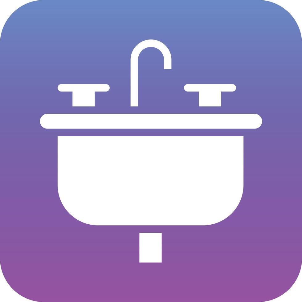 Hair Wash Sink Vector Icon