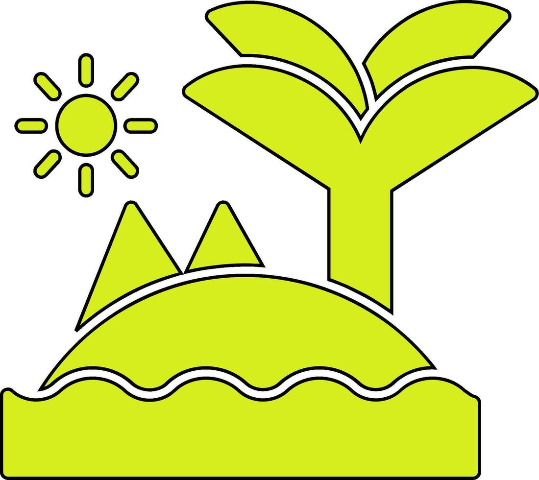 icono de vector de isla