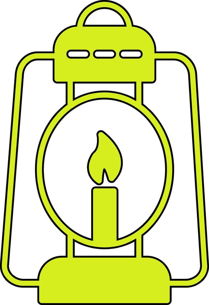 Oil Lamp Vector Icon