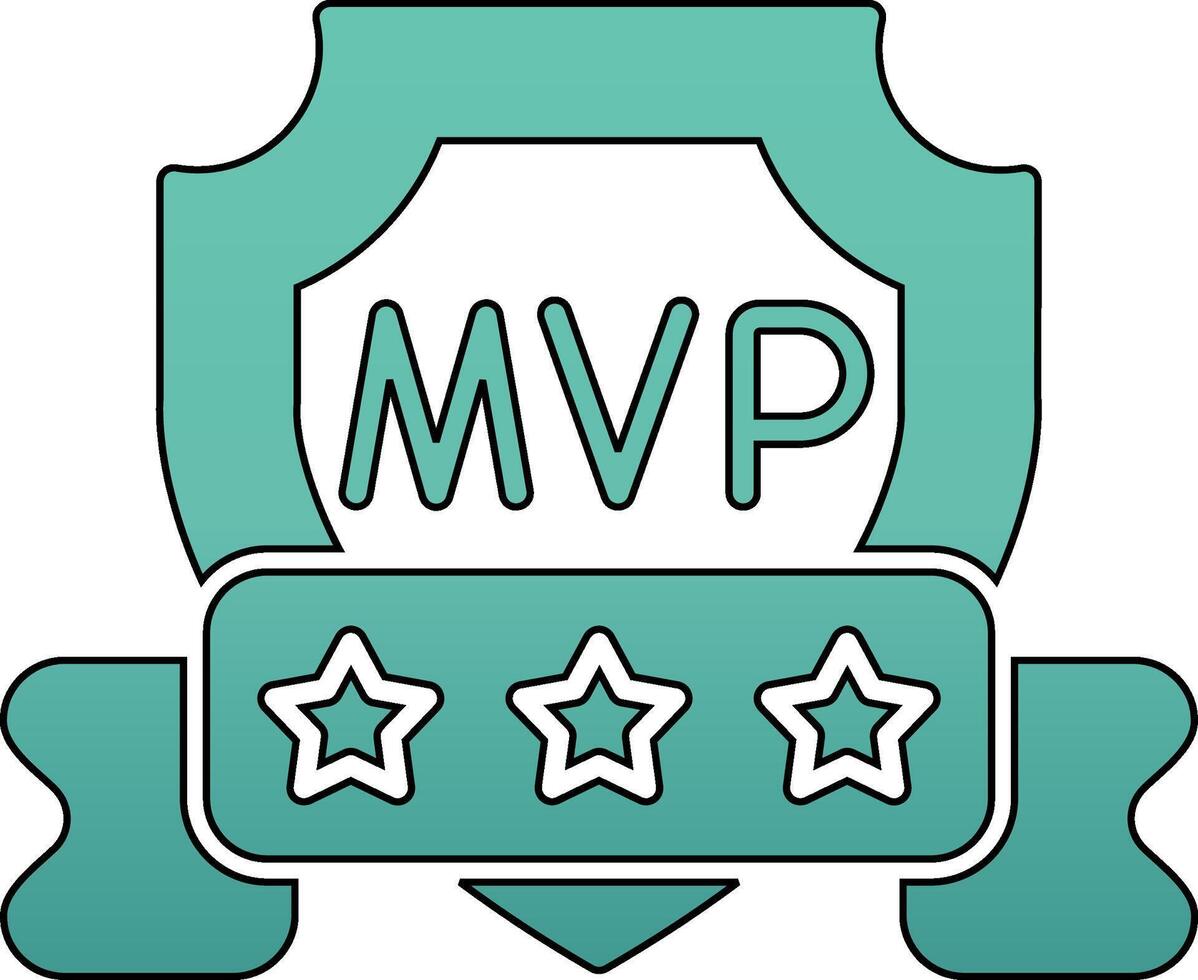 icono de vector de mvp