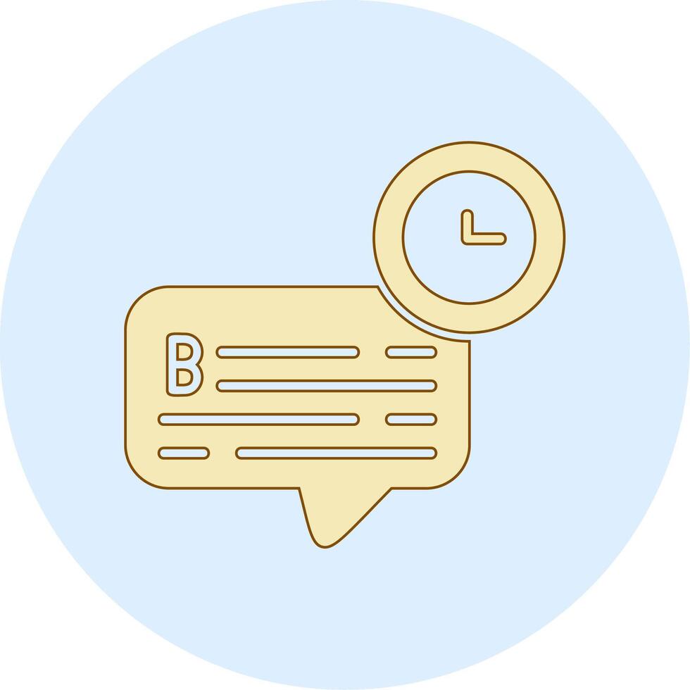 Chat Time Vector Icon