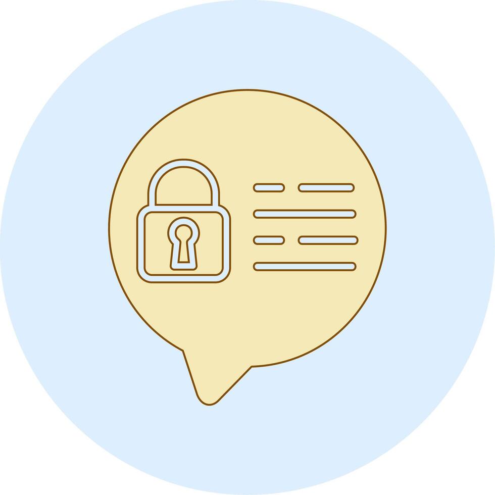 Chat Lock Vector Icon