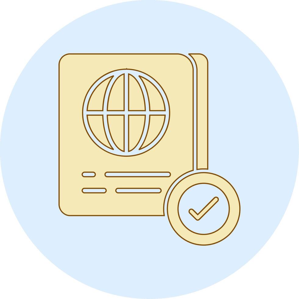 icono de vector de pasaporte