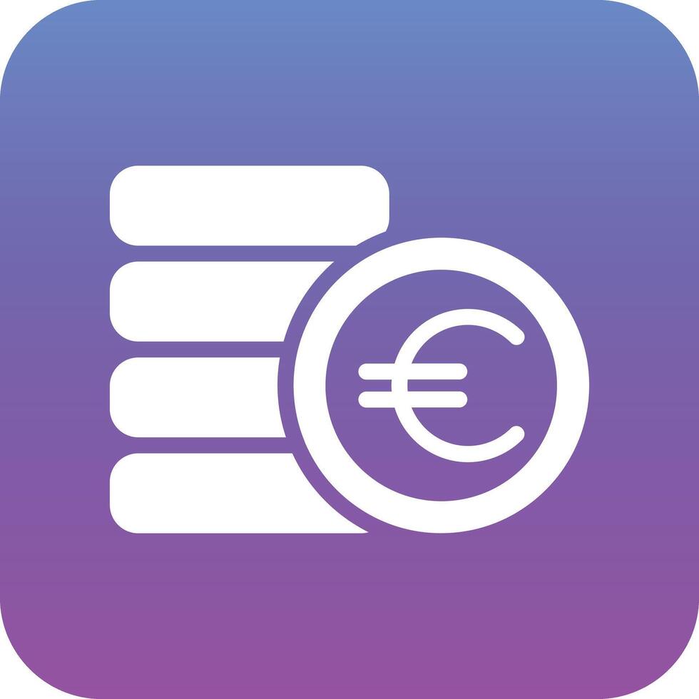 icono de vector de moneda euro