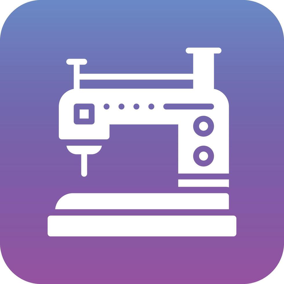 icono de vector de máquina de coser
