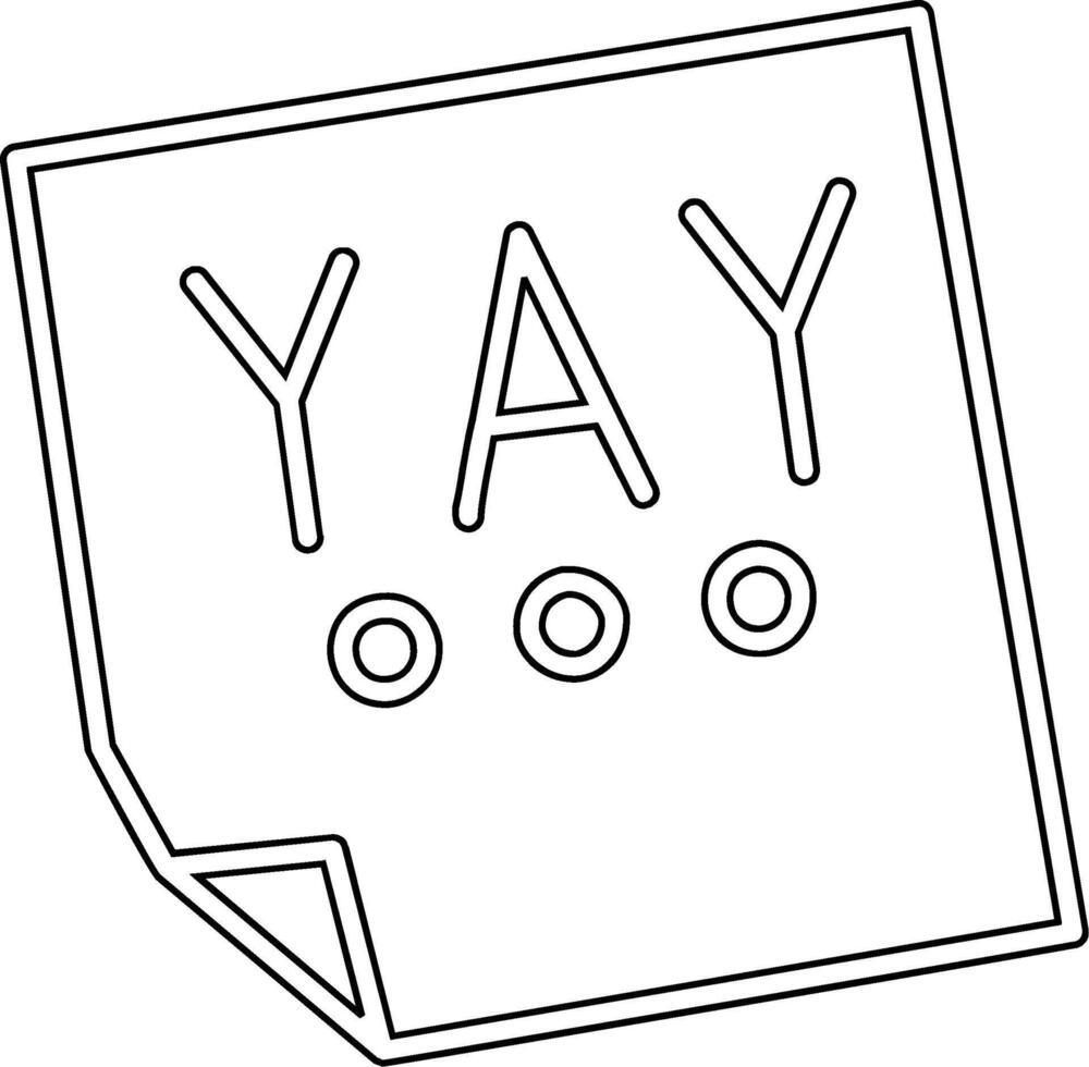 Yay Vector Icon