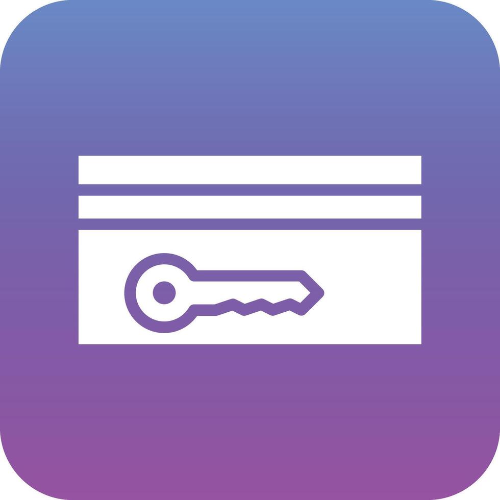 Card Key Vector Icon