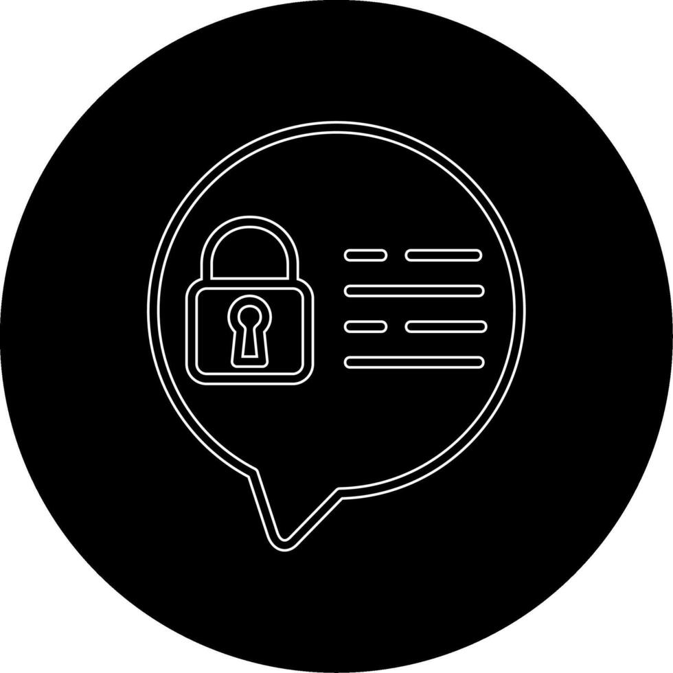 Chat Lock Vector Icon