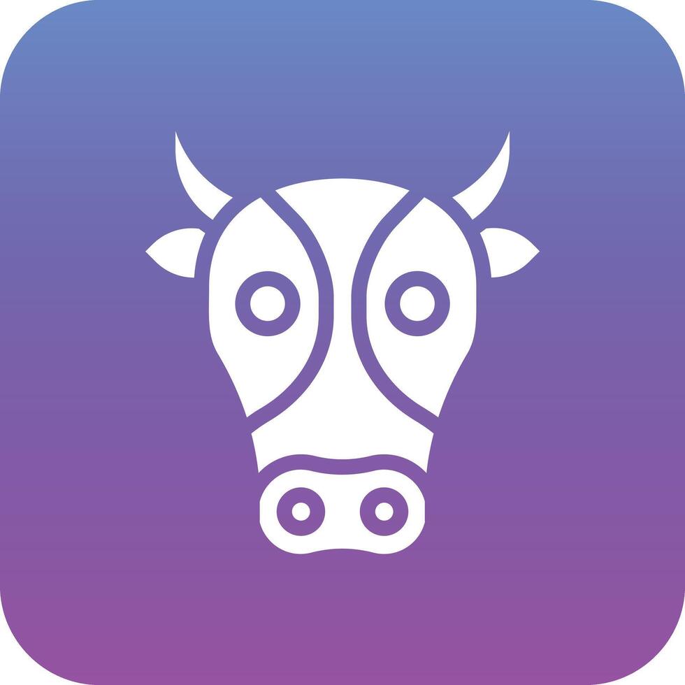 icono de vector de vaca