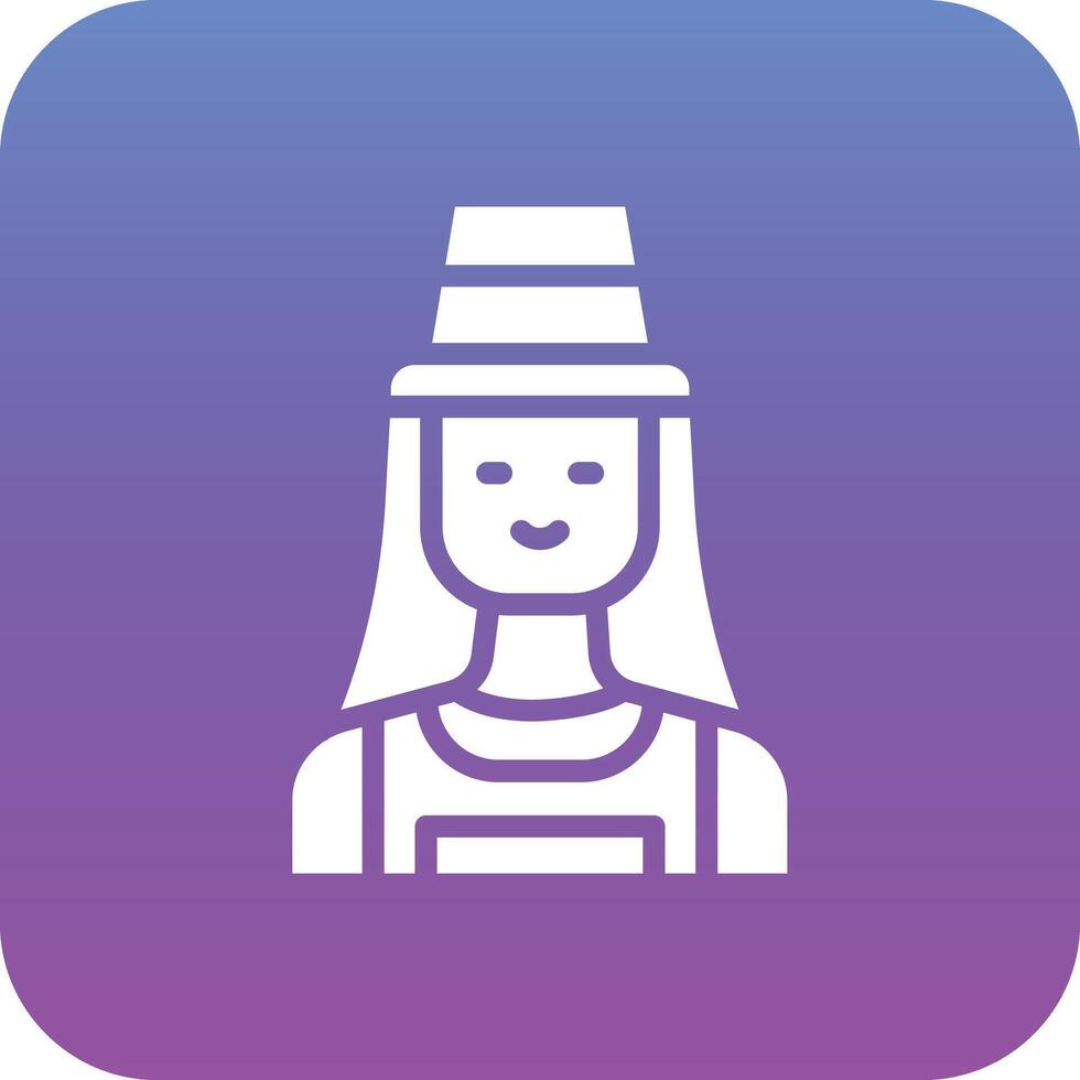 Female Farmer Vector Icon