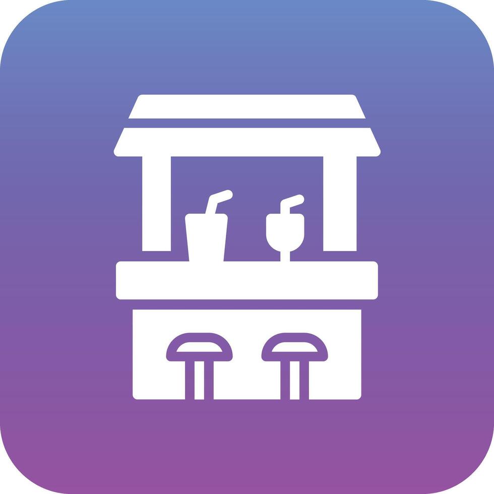 Beach Bar Vector Icon