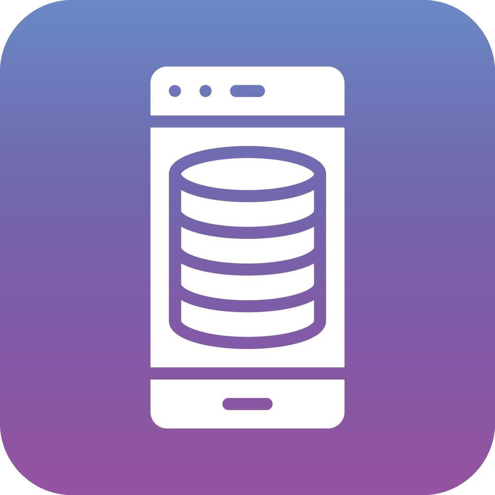 Smartphone Database Vector Icon