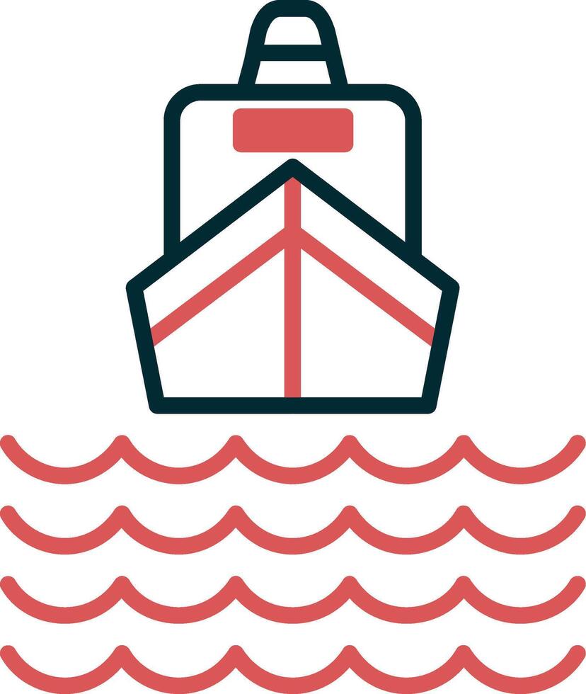 icono de vector de barco