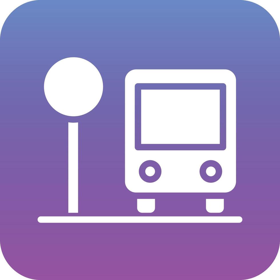 icono de vector de parada de autobús