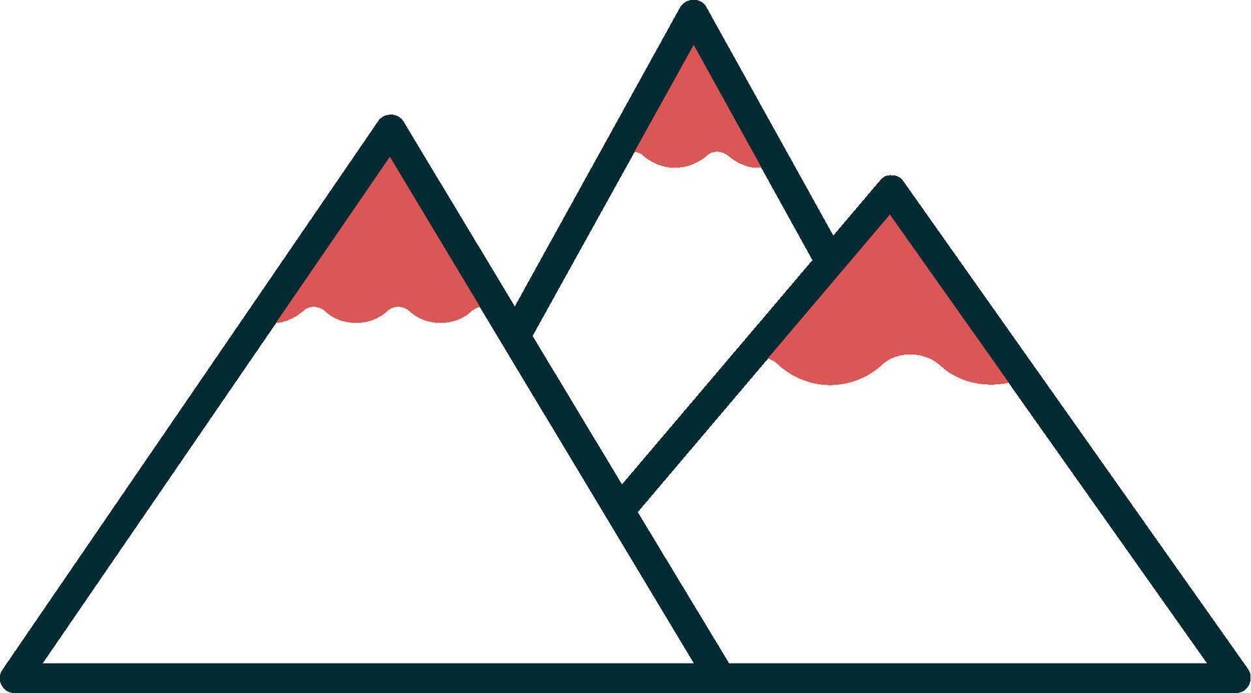rocoso montañas vector icono