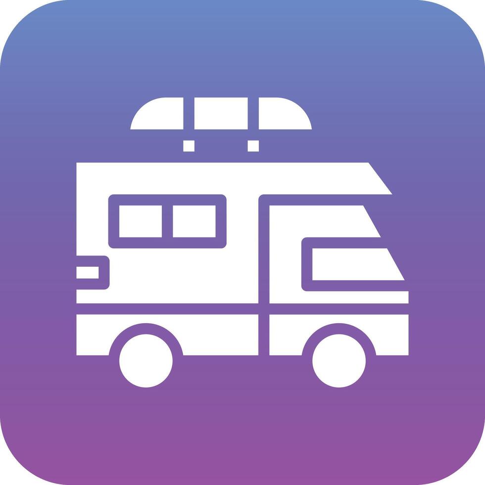 Camper Van Vector Icon