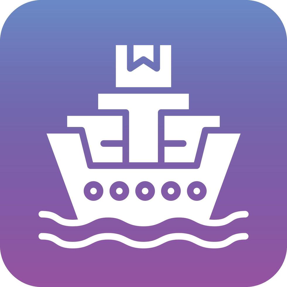 Worldwide Shipping Boat Vector Icon