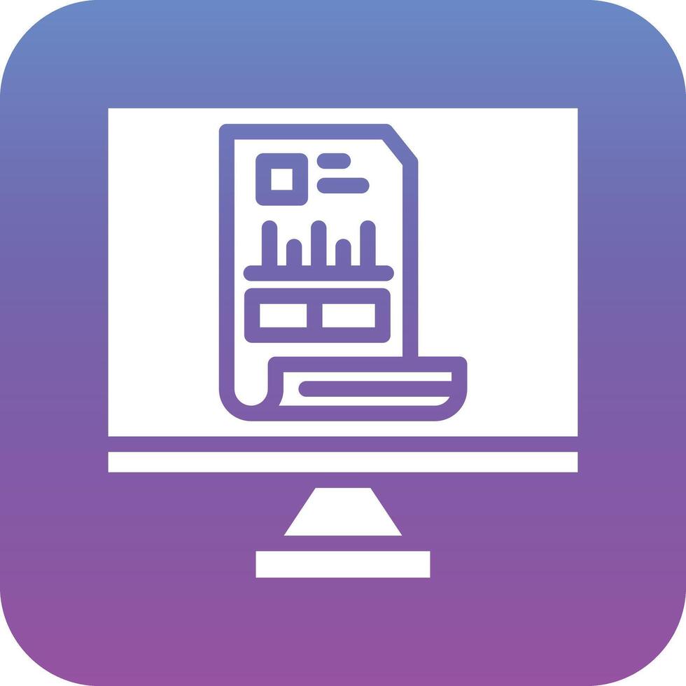 Online Invoice Vector Icon