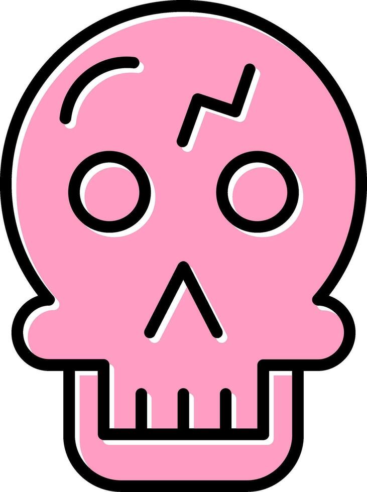 icono de vector de calavera