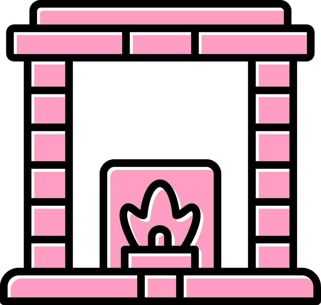 Fireplace Vector Icon