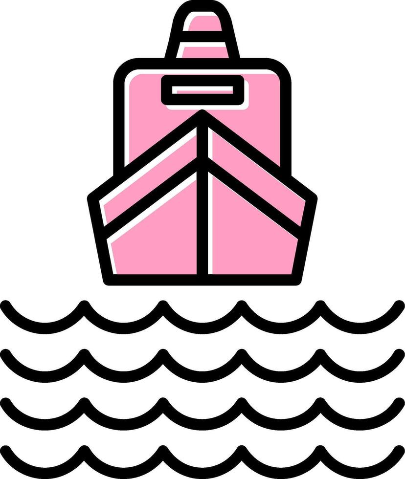 icono de vector de barco