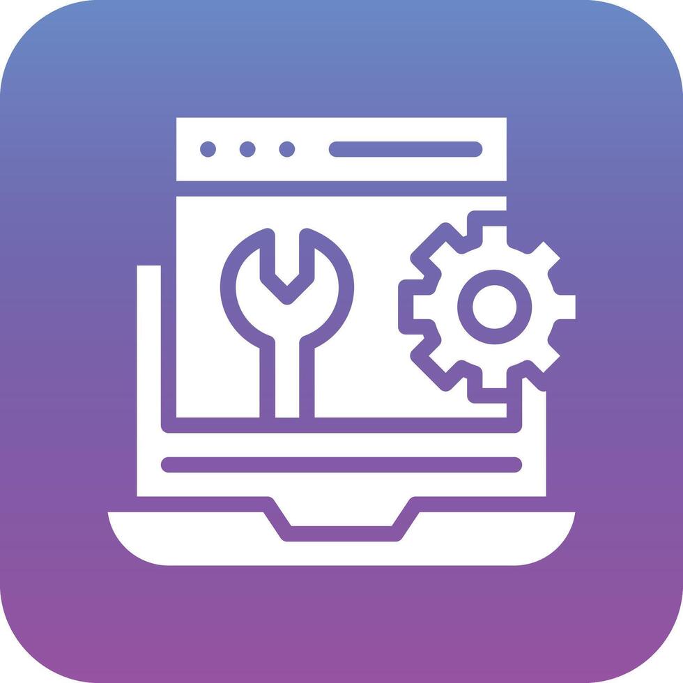 Web Maintenance Vector Icon