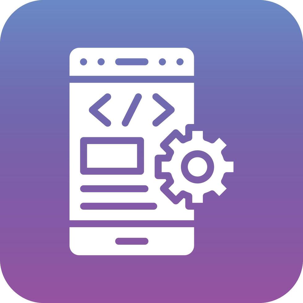 Mobile Coding Vector Icon