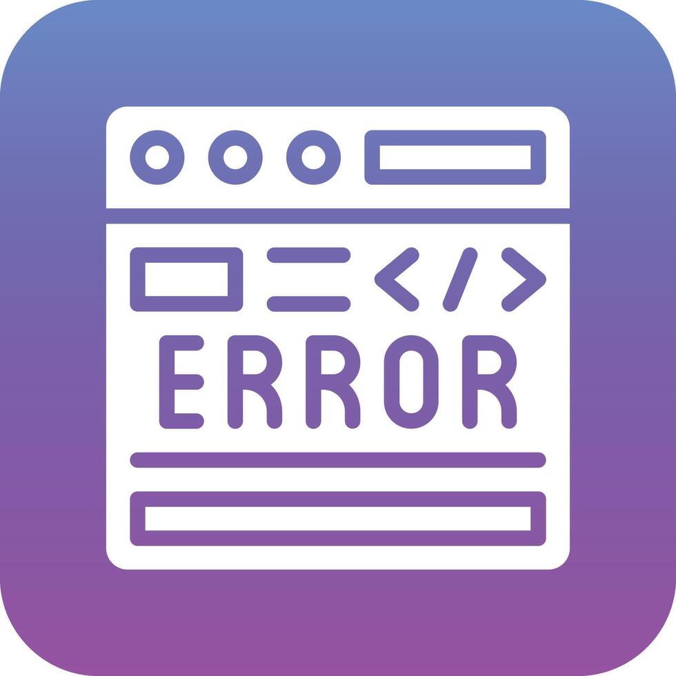 código error vector icono