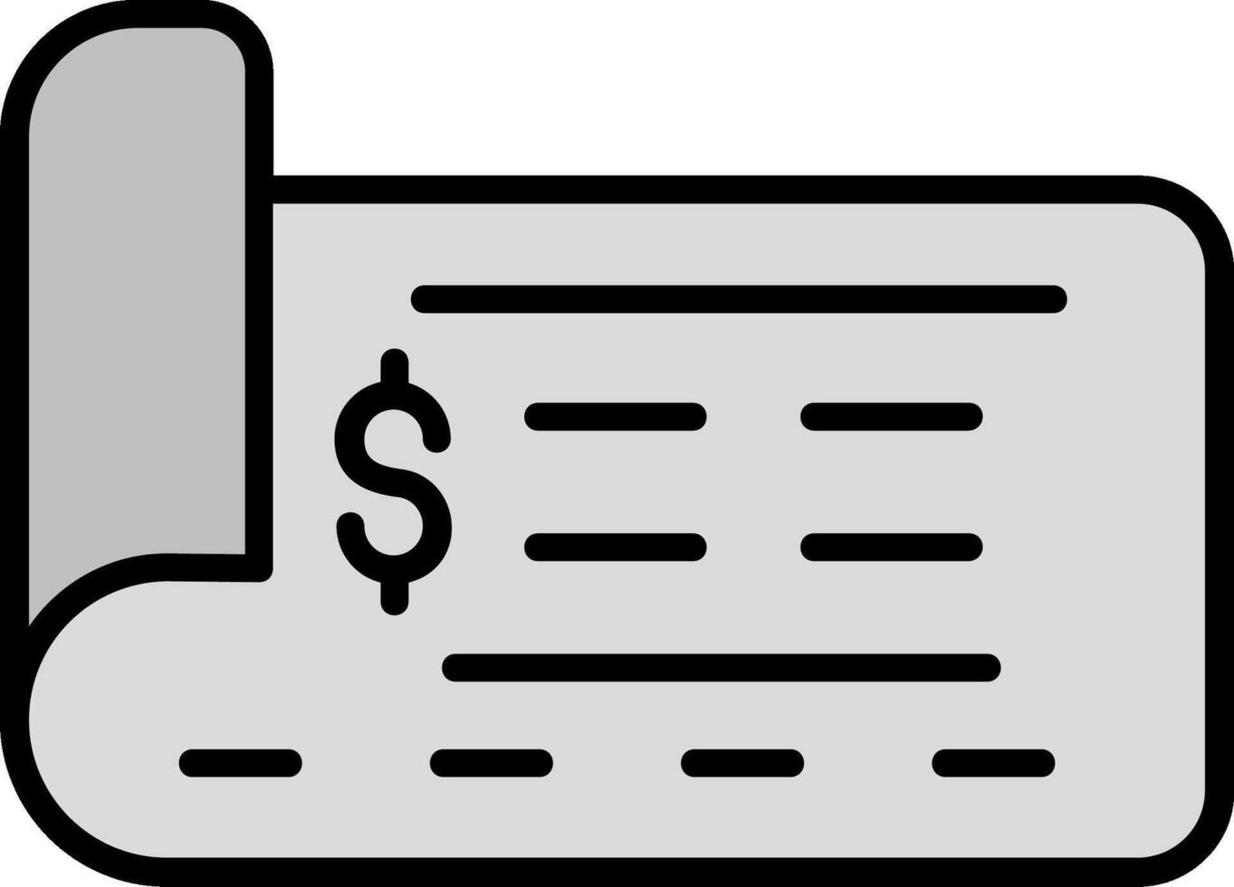 Bank Check Vector Icon