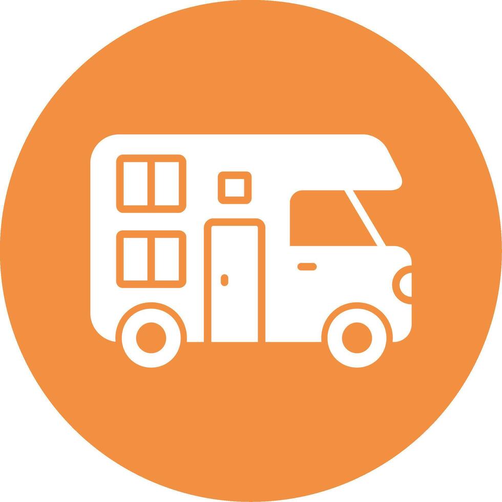 Camper Van Vector Icon